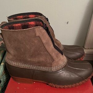 L.L. Bean Classic Brown Duck Boots insulated fleece lining men's 11.5M 515293